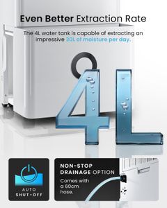 Pro Breeze 30L Dehumidifier – High Capacity Moisture Removal