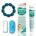 Baby Teething Gel for Babies 3 Months+ with Teetha Gel, Best Teething Relief for Babies, Soft Silicone Baby Toothbrush & Soft Silicone Teething Toy | Gift Set for Baby Teething by GOOFIIE.