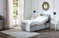 Breeze Mobility Supreme Electric Adjustable Bed with Headboard & Footend, Premium Memory Foam, 25 Year Warranty, (Shark Grey, 3ft Single)