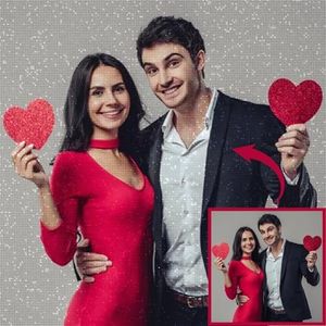 ADRTKBN Diamond Painting Personnalisé Photo, Diamant Painting Personnaliser 5D Broderie Diamant Kit Complet, Custom Peinture Diamant Adulte DIY Perle Diamant Broderie Photos Arts Mur Décor, 30x40cm