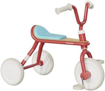 Yvolution Velo Trike Classic – 3-Wheel Toddler Tricycle with Adjustable Seat & Handlebar, EVA Puncture-Proof Wheels – Ages 18 Months to 3 Years, Max Weight 55 lbs, Red