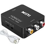 HDMI to RCA, 1080P HDMI to AV Converter, HDMI to 3RCA CVBS Composite Video Audio Adapter for HDTV, PC, Laptop, Xbox, Stick, Roku, Google