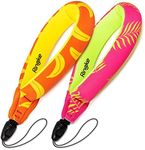 Ringke Waterproof Float Strap (2 Pack), Underwater Floating Strap, Wristband, Hand Grip, Lanyard Compatible with Camera, Phone, Key and Sunglasses (Palm Leaves & Banana)