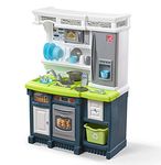 Step2 Lifestyle Custom Kitchen Set for Kids – Includes 20+ Toy Kitchen Accessories, Interactive Features for Realistic Pretend Play – Indoor/Outdoor Toddler Playset – Dimensions 41.5" x 28" x 14”