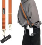 MAGEASY Universal Cell Phone Lanyard Crossbody - Anti-Theft Crossbody Phone Strap for iPhone 16 Pro Max & Most Smartphones, for Men & Women | 20mm (Orange)