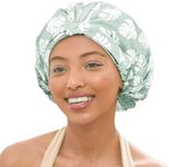 YANIBEST Shower Cap for Women - Shower Cap Reusable Waterproof Non-Slip Cute Shower Caps Hair Cap for Shower Long Hair One Size