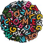 104pcs Colorful Iron on Letters Patches, Embroidery Fabric Letters Applique Patch for Clothing, Jackets, Jeans, Hats, Backpacks, Socks