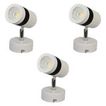 Jackal® LED 9 Watts Indoor Ceiling Spot Light/Focus Light/Wall Light (Colour - White) | Flexibly Rotatable Light Head | Perfect for Kitchen, Living Room & Malls – (6 Months Warranty) (Pack of 3)