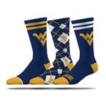 Strideline NCAA Mens Dress Socks- Campus Collection 3 Pack-One Size Fits Most, Team Color, One Size