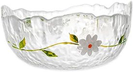 Halyuhn 50 OZ Hammered Glass Salad 