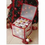 ASAB Christmas Tree 64 Bauble Decorations Storage Box, White, Standard