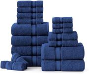 18 Piece Towel Set - 100% Cotton Ba