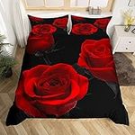 Red Roses Bedding Set Luxury Rose F