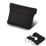 Earbuds Carrying Bag, 2Pcs PU Leather Headphone Storage Bag Replacement Carrying Protection Pouch Coin Purse Change Holder for Phone Earphone Accessories