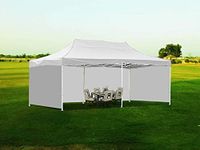 7 star DECOR 3X6M | 10X20 White Waterproof 31kg Folding Tent with 3 Side Wall for Garden, Advertisement