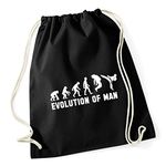 HippoWarehouse Evolution Of Man Karate Drawstring Cotton School Gym Kid Bag Sack 37cm x 46cm, 12 litres