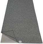 Gaiam Yoga Towel - Mat Sized Active Dry Non Slip Moisture Wicking Sweat Absorbent Microfiber Hot Yoga Towel for Women & Men | Stay-Put Corner Pockets (70" Long x 26" Wide), Grey