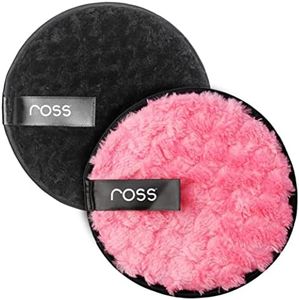 Ross Reusable Multipurpose Makeup Removal Facial Cleansing Pads (Pack of 2), Pink & Black | Facial Makeup Remover, Eye Makeup Remover & Foundation Simple Makeup Remover | Safe for Dry & Sensitive Skin