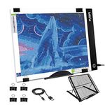 Mlife B4 LED Light Pad Kit - Upgraded Diamond Art Painting Light Box Dimmable Tracing Light Board, Sketching, Animation, Drawing Light Box with 4 Fasten Clips and Metal Stand