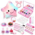 INSPIMYST Kids Makeup Sets For Girls, Safe and Washable Kids Make Up Kit Girls Toys, Childrens Princess Pretend Play Toys Presents, Little Girl Christmas Birthday Gifts Set For 3 -12 Years Old Girl