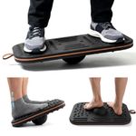 ERGO COLLECT Balance Board For Standing desk,2-in-1 Dual-Sided Balance trainer & Anti-Fatigue Standing Mat,360-Degree Wobble Board For Home,Office
