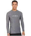 O'Neill Wetsuits mens Basic Skins 50+ Long Sleeve rash guard shirts, Smoke, Medium US