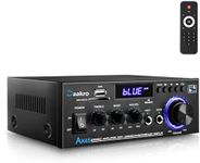 Daakro AK45 Pro Home Audio Amplifier Receivers with Bluetooth 5.0-2 Channel 30W Power Home Theater Stereo with USB, SD, FM, 2 Mic in,Stereo Audio Amplifier Receivers for Studio,Home,Karaoke (Black)