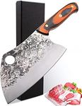 Kitory Serbian Chef Knife Meat Cleaver Forged Butcher Knife Vegetable Meat Chopping Knife, Full Tang, High Carbon Steel, Mosaic Rivet Pakkawood Handle Kitchen Knife for Home&Restaurant,2024 Gifts