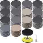 180 PCS 3 Inch Sanding Disc, GOH DODD Wet Dry Sandpaper Headlight Restoration Kit with Backer and Soft Foam Buffering Pad, 60 to 10000 Grits Sand Paper for Wood Metal Mirror Jewelry Car