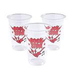 Fun Express Rock Star Electric Guitar Plastic Cups - 50 Pieces