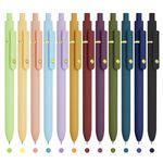 UIXJODO Colored Pens, 12 Pcs Colorful Pens Fine Point Smooth Writing Pens, 0.5mm Colored Ink Gel Pens for Journaling Note Taking, School Supplies Gifts for Women (12 Pcs Gold Vibrant and Vintage)