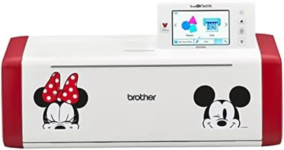 Brother ScanNCut DX SDX230Di Disney Cutting Machine, Includes 152 Built-in Disney Designs for Vinyl, Paper Crafting, and More, white/ red