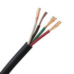 Wire4u 12V 24V AUTOMOTIVE 2/3/4/5/7 CORE THINWALL RED/BLACK CAR CABLE WIRE ROUND/FLAT (Round 4 Core 0.75mm² 14Amps, 10 Metres)