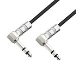 PNGKNYOCN 50cm 1/4 inch TRS Cable Right Angle 6.35mm Male to 6.35mm Male 90 Degree Stereo Audio Extension Cable for Guitar,Amplifiers, Mixers,Microphones,Etc