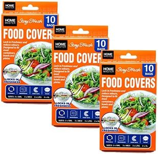 [30PCE] Home Master Reusable Food Covers, Preserve and Protect, Durable and Eco-Friendly Covers for Fresh and Safe Food Storage