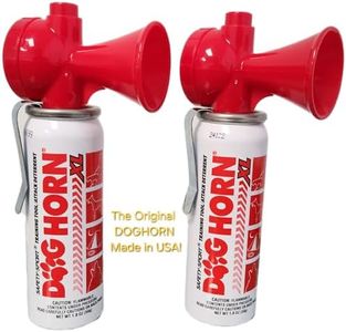 Genuine DOG HORN XL, 2 Pack. The Original Pet Training Air Horn and Attack Deterrent. Stops Barking, Jumping, Begging, Chasing, Fighting, Scratching, Chewing, and More! Repels Wild Animals.