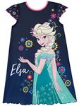 Disney Frozen Nightdress for Girls I Kids Princess Anna and Elsa Nightie I Reversible Princess Night Dress Multicoloured Age 8 to 9 Years