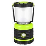 EULOCA Battery Powered LED Camping Lantern, Super Bright Dimmable with 4 Light Modes, Waterproof Tent Light, Portable Lantern Flashlight for Hurricane, Emergency , Power Outages, Hiking, Fishing