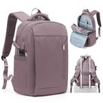 SEAFEW Laptop Backpack for Women Business Travel Backpack Water Resistant Casual Daypack Computer Bag with USB Charging Port Fits 15.6 Inch Laptop Bag Purple