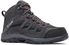 Columbia Men's Crestwood Mid Waterproof Hiking Shoe, 2024 Dark Grey/Deep Rust, 10.5