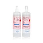 ALCOHPURE Plus CHG Hand Rub Spray, 70% Ethanol | FDA Approved Formula | 500ml | Pack of 2