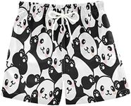 Dussdil Cute Panda Boy's Swim Trunks Kids Toddler Swim Board Shorts Bathing Suits for Teens Swimwear Swimsuit 2T, Multi, 4T