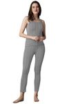 Wearslim® Women’s Cotton Quilted Winter Lightweight Thermal Underwear for Women Long Johns Bottom and Spaghetti Set with Fleece Lined Soft Warmer Color - Grey (Size - 2XL)