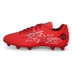 Nivia Carbonite 7.0 Crest Football Stud for Men, 3D Embossed Synthetic Leather, EVA Sockliner and Lightweight Sole (Red, UK08)