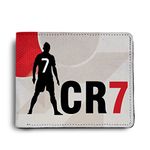 ShopMantra Cristiano Ronaldo CR7 Printed Pu Leather Wallet for Men's/Boy's (Red)