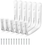 Pack of – 6 Jumbo Hook Set Garage Storage | 140 X 130mm Large Hooks for Hanging | White Metal Ladder Hooks for Shed Organiser, Garage Storage, Garden Tools, Bikes, Ladders