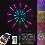X14STORE 3 Meter LED Strip Lights for 32-65 inch TVs, 16 Color USB LED Strip Lights RGB/IC Color Changing Music Sync Smart LED Light Strips,Bluetooth App Control TV LED (Firework Sterip Light)