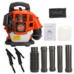 Yirepny 1 Set Leaf Blower Backpack Style 52 Cubic Centimeter Gas Powered Dust Blower Garden Supplies for Lawn Care, Gutter, Patio, Driveway, Jobsite for Leaf/Snow/Dust Blowing(US Fast Arrival)