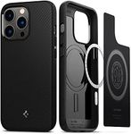 SPIGEN Mag Armor Case Designed for Apple iPhone 13 Pro (2021)[6.1-inch] MagSafe Compatible Magnetic Ring Cover Cover - Black