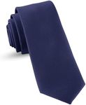 LUTHER PIKE SEATTLE Handmade Self Tie Ties For Boys Woven Boys Navy Blue Ties: Neckties For Kids Wedding Graduation